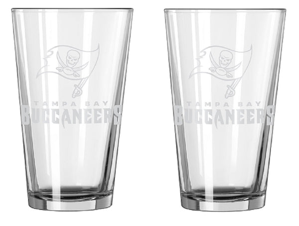 Tampa Bay Buccaneers Stain Pint Glass Set