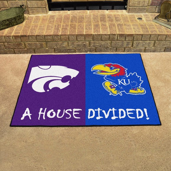 Kansas State University/University of Kansas House Divided Mat