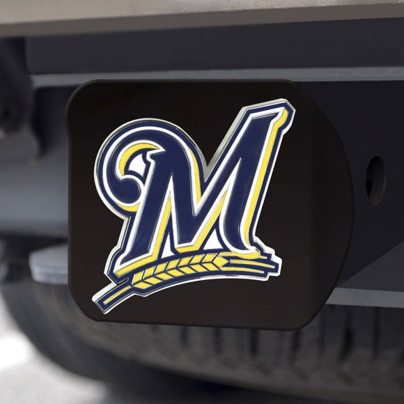 Milwaukee Brewers Hitch Cover Color-Black