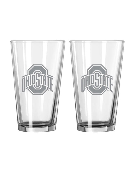 Ohio State University Buckeyes Pint Glass Set