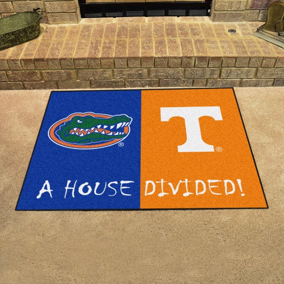 University of Florida / University of Tennessee House Divided Mat