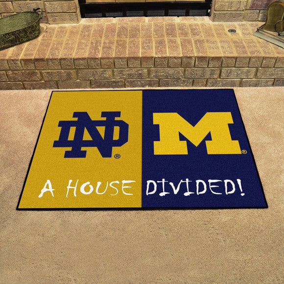 University of Notre Dame/University of Michigan House Divided Mat