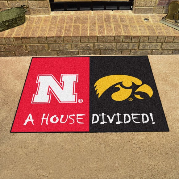 Universityof Nebraska/University of Iowa House Divided Mat