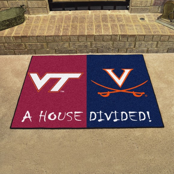 Virginia Tech University/University of Virginia House Divided Mat