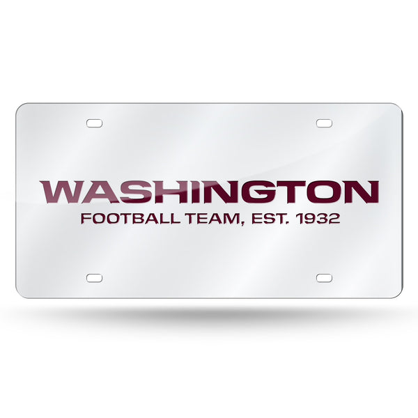 Washington Football Laser Cut License Plate - Silver