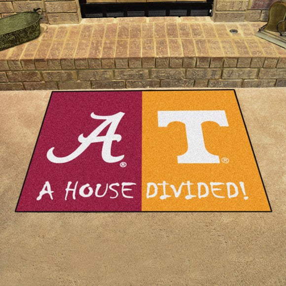 University of Alabama/University of Tennessee House Divided Mat