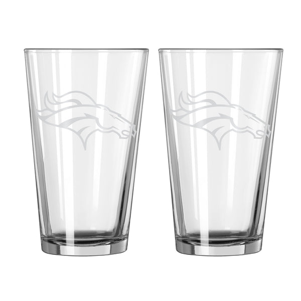 Denver Broncos Pint Glass Set