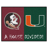 Florida State University/University of Miami House Divided Mat