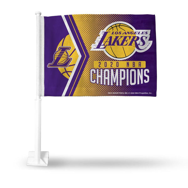 Los Angeles Lakers Champions Car Flag