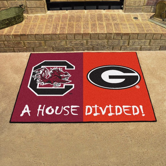 University of South Carolina / University of Georgia House Divided Mat